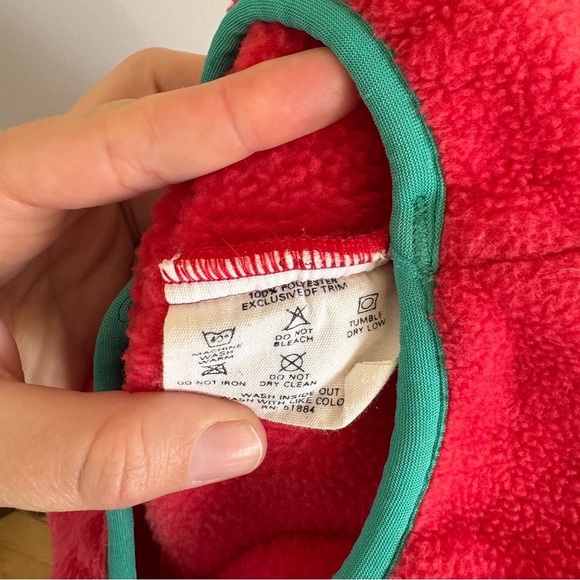 Vintage Patagonia Fleece Kids L Pink 1/4 Zip Made In USA Cozy Thick - Picture 7 of 10